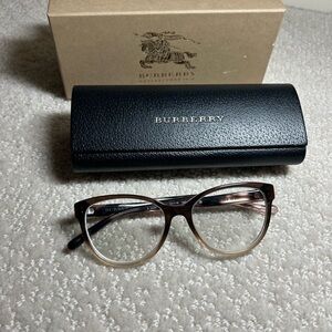 Burberry Women's Glasses in Brown and Cream